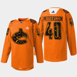 Elias Pettersson Vancouver Canucks 2022 First Nations Night Orange #40 Jersey Every Child Matters Elias Pettersson Vancouver Canucks 2022 First Nations Night Orange #40 Jersey Every Child Matters