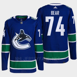 Ethan Bear #74 Vancouver Canucks Blue Jersey Authentic Pro Home