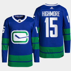 Matthew Highmore #15 Vancouver Canucks Blue Jersey 2022 Alternate Primegreen Authentic Pro Matthew Highmore #15 Vancouver Canucks Blue Jersey 2022 Alternate Primegreen Authentic Pro
