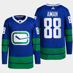 Nils Aman #88 Vancouver Canucks Blue Jersey Authentic Alternate