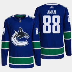 Nils Aman #88 Vancouver Canucks Blue Jersey Authentic Home