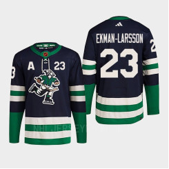 Oliver Ekman-Larsson Reverse Retro 2.0 2022 Vancouver Canucks Navy Jersey Authentic Primegreen #23 Oliver Ekman-Larsson Reverse Retro 2.0 2022 Vancouver Canucks Navy Jersey Authentic Primegreen #23