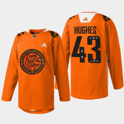 Women's Vancouver Canucks National Day for Truth and Reconciliation Quinn Hughes Orange Warmup Jersey