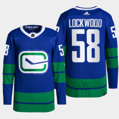 Will Lockwood #58 Vancouver Canucks Blue Jersey 2022 Alternate Primegreen Authentic Pro Will Lockwood #58 Vancouver Canucks Blue Jersey 2022 Alternate Primegreen Authentic Pro