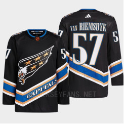 Washington Capitals 2022 Reverse Retro 2.0 Trevor van Riemsdyk Black Authentic Primegreen Jersey Men's Washington Capitals 2022 Reverse Retro 2.0 Trevor van Riemsdyk Black Authentic Primegreen Jersey Men's