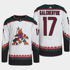 Arizona Coyotes Alex Galchenyuk White Primegreen Authentic Pro Away Jersey 2022 Arizona Coyotes Alex Galchenyuk White Primegreen Authentic Pro Away Jersey 2022