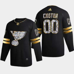 Youth St. Louis Blues 2022 Stanley Cup Playoffs Black Diamond Edition Jersey Custom