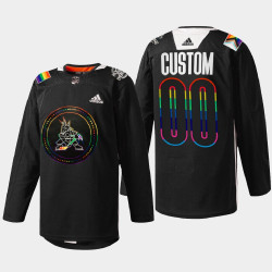 Arizona Coyotes Pride Night 2022 Black HockeyIsForEveryone Jersey Custom Arizona Coyotes Pride Night 2022 Black HockeyIsForEveryone Jersey Custom