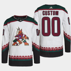 Arizona Coyotes Away White Primegreen Authentic Pro 2022 Jersey Custom Arizona Coyotes Away White Primegreen Authentic Pro 2022 Jersey Custom
