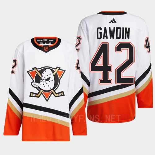 Women's Anaheim Ducks Glenn Gawdin White Authentic Primegreen Reverse Retro 2.0 Jersey 2022