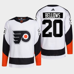 Philadelphia Flyers 2022 Reverse Retro 2.0 Kieffer Bellows White Authentic Primegreen Jersey Men's