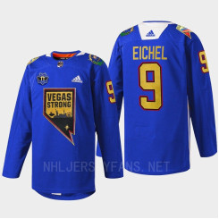 Women's Jack Eichel Vegas Golden Knights Nevada Day 2022 Blue #9 Jersey First Respondersthentic