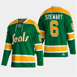 Women's Bob Stewart California Golden Seals #6 Green Reverse Retro 2.0 Jersey 2022-23 Authentic