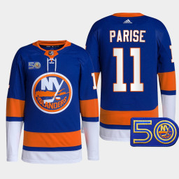 Zach Parise #11 New York Islanders Royal Jersey 50th Anniversary Primegreen Authentic