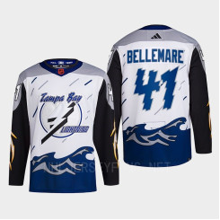 Women's Tampa Bay Lightning 2022 Reverse Retro 2.0 Pierre-Edouard Bellemare White Authentic Primegreen Jersey Men's