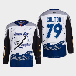 Tampa Bay Lightning 2022 Reverse Retro 2.0 Ross Colton White Authentic Primegreen Jersey Men's