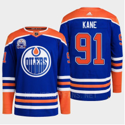 Edmonton Oilers Evander Kane Royal Primegreen Lee Ryan Hall of Fame patch Jersey 2022 Edmonton Oilers Evander Kane Royal Primegreen Lee Ryan Hall of Fame patch Jersey 2022