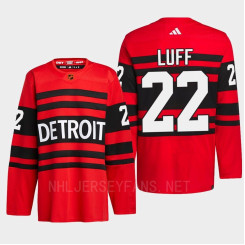 Women's Detroit Red Wings 2022 Reverse Retro 2.0 Matt Luff Red Authentic Pro Jersey Men's
