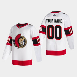 Ottawa Senators Custom #00 2020-21 Away 2D Authentic Pro White Jersey Ottawa Senators Custom #00 2020-21 Away 2D Authentic Pro White Jersey
