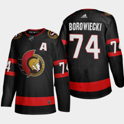 Ottawa Senators Mark Borowiecki #74 2020-21 Home Authentic Black Jersey Ottawa Senators Mark Borowiecki #74 2020-21 Home Authentic Black Jersey