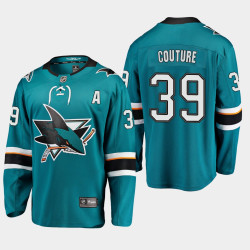 San Jose Sharks #39 Logan Couture Premier Breakaway Player Home Jersey Teal