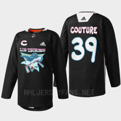 Logan Couture 2022 Los Tiburones San Jose Sharks Black Jersey Specialty Warm-Up #39