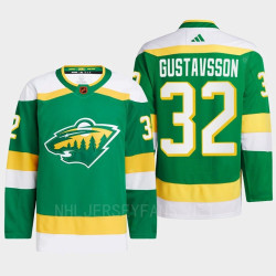 Filip Gustavsson #32 Minnesota Wild Green Jersey 2022 Reverse Retro 2.0 Authentic Pro