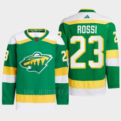 Marco Rossi #23 Minnesota Wild Green Jersey 2022 Reverse Retro 2.0 Authentic Pro