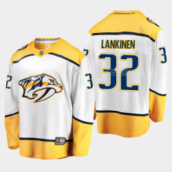 Kevin Lankinen Nashville Predators Away Breakaway Player White Jersey Kevin Lankinen Nashville Predators Away Breakaway Player White Jersey