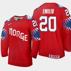 Men's Norway Mathias Emilio Pettersen #20 2021 IIHF World Championship Limited Red Jersey