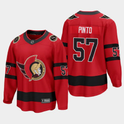 Men's Ottawa Senators Shane Pinto #57 Reverse Retro 2021 Red Jersey Men's Ottawa Senators Shane Pinto #57 Reverse Retro 2021 Red Jersey