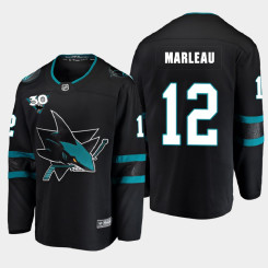 San Jose Sharks #12 Patrick Marleau 2020-21 Alternate Commemorate 30th Anniversary Black Jersey San Jose Sharks #12 Patrick Marleau 2020-21 Alternate Commemorate 30th Anniversary Black Jersey