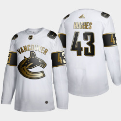 Men's Vancouver Canucks Quinn Hughes #43 2020 Calder Trophy White Jersey Men's Vancouver Canucks Quinn Hughes #43 2020 Calder Trophy White Jersey