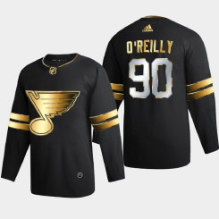 Men St. Louis Blues Ryan O'reilly #90 2020-21 Golden Edition Limited Authentic Jersey - Black Men St. Louis Blues Ryan O'reilly #90 2020-21 Golden Edition Limited Authentic Jersey - Black