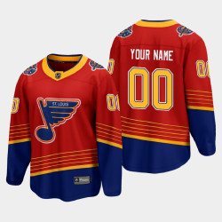 Youth St. Louis Blues Custom #00 Reverse Retro 2020-21 Breakaway Player Red Jersey