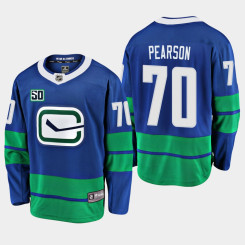 Men's Vancouver Canucks Tanner Pearson #70 50th Anniversary Blue Alternate Jersey Men's Vancouver Canucks Tanner Pearson #70 50th Anniversary Blue Alternate Jersey