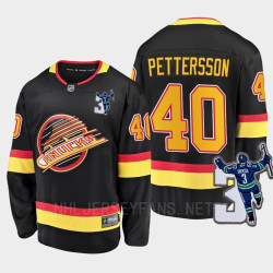 Men Vancouver Canucks Elias Pettersson #40 Kevin Bieska patch Throwback Black Jersey Men Vancouver Canucks Elias Pettersson #40 Kevin Bieska patch Throwback Black Jersey