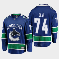 Youth Vancouver Canucks Ethan Bear Home Blue #74 Jersey Breakaway Player