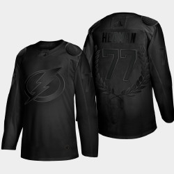 Men Tampa Bay Lightning Victor Hedman Awards Collection 2020 James Norris Memorial Trophy Black Jersey