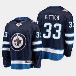 David Rittich Winnipeg Jets Home Breakaway Player Navy Jersey