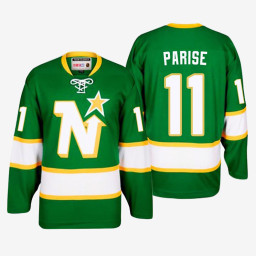Zach Parise Minnesota Wild Green Minnesota North Stars Throwback Jersey