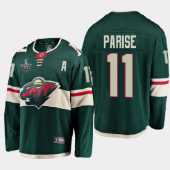 Men's Minnesota Wild Zach Parise #11 2020 Stanley Cup Playoffs Home Green Jersey Men's Minnesota Wild Zach Parise #11 2020 Stanley Cup Playoffs Home Green Jersey