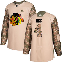 Youth Chicago Blackhawks #4 Bobby Orr Veterans Day Practice Camo Authentic Jersey