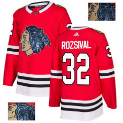 Chicago Blackhawks #32 Michal Rozsival Black Indians-Face Red Authentic Premier Jersey