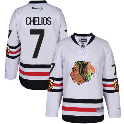 Chicago Blackhawks #7 Chris Chelios Premier White 2017 Winter Classic Reebok Jersey