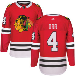 Kid's Chicago Blackhawks #4 Bobby Orr Authentic Red Home Adidas Jersey