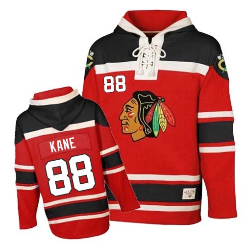 Old Time Hockey Chicago Blackhawks #88 Patrick Kane Authentic Red Sawyer Hooded Sweatshirt   Old Time Hockey Chicago Blackhawks #88 Patrick Kane Authentic Red Sawyer Hooded Sweatshirt