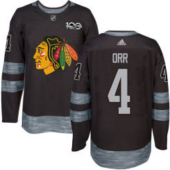 Chicago Blackhawks #4 Bobby Orr Authentic Black 1917-2017 100th Anniversary Adidas Jersey Chicago Blackhawks #4 Bobby Orr Authentic Black 1917-2017 100th Anniversary Adidas Jersey