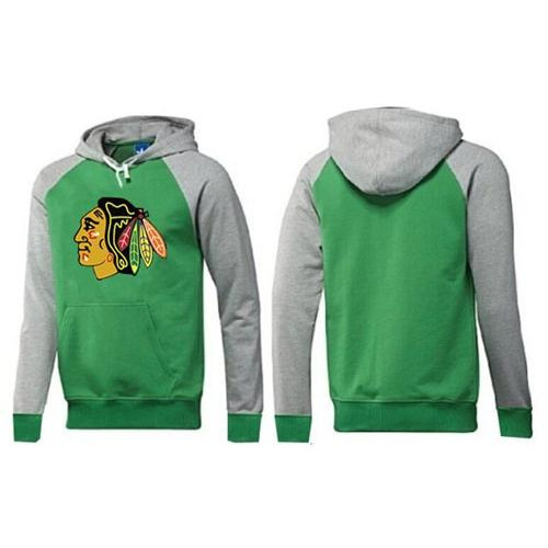 Chicago Blackhawks Big & Tall Logo Pullover Green/Grey Hoodie Sweather Chicago Blackhawks Big & Tall Logo Pullover Green/Grey Hoodie Sweather