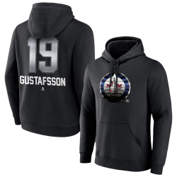 Men's Winnipeg Jets Black Midnight Mascot Logo David Gustafsson Player Pullover Hoodie Men's Winnipeg Jets Black Midnight Mascot Logo David Gustafsson Player Pullover Hoodie